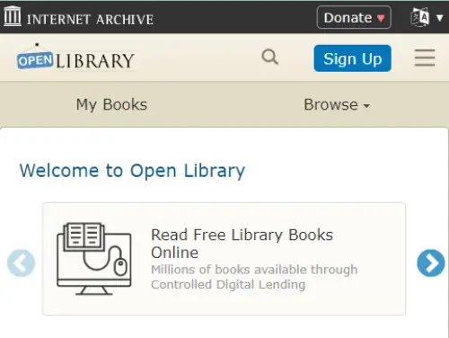 영어 전자도서관 무료e북 사이트 Open Library 이용방법