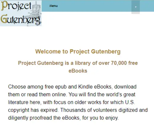 무료전자도서관 Project Gutenberg 이용방법